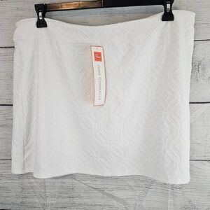Jude Connally XL Geometric Fern Jacquard Grand Links White Skort NWT $148 L743